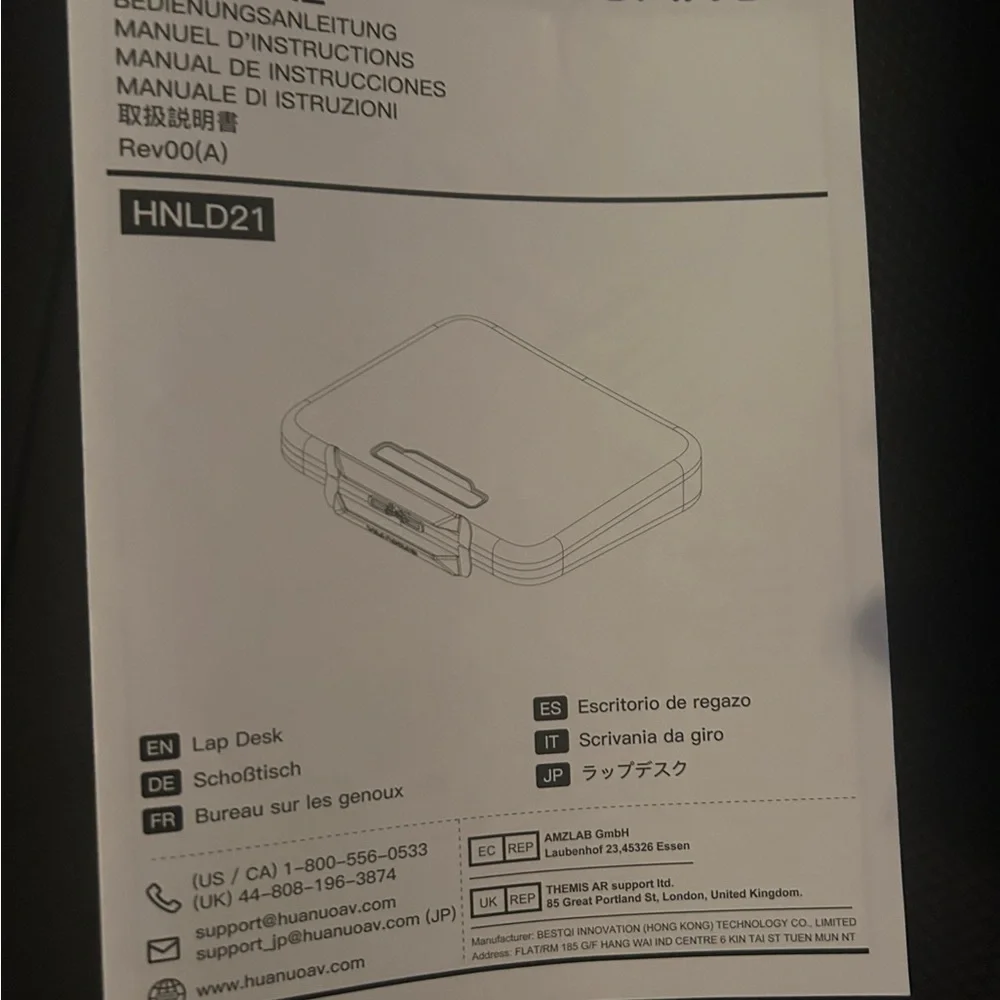 New- Black Laptop Hard Lap Desk Case